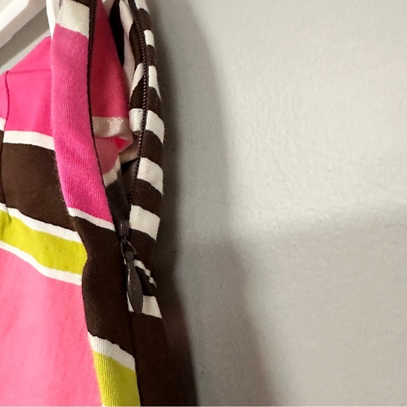 Trina Turk Colorful Retro Striped cotton / spandex  Side zipper, Mini Skirt , 2 - Picture 5 of 8